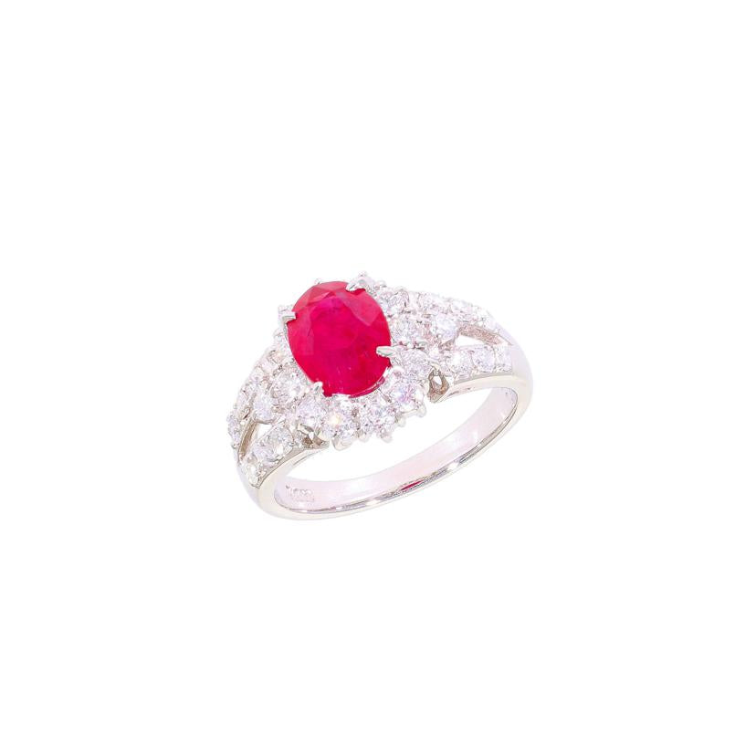 /　◎Pt900ルビーダイヤリング2．28／D0．78ct//Aランク/59