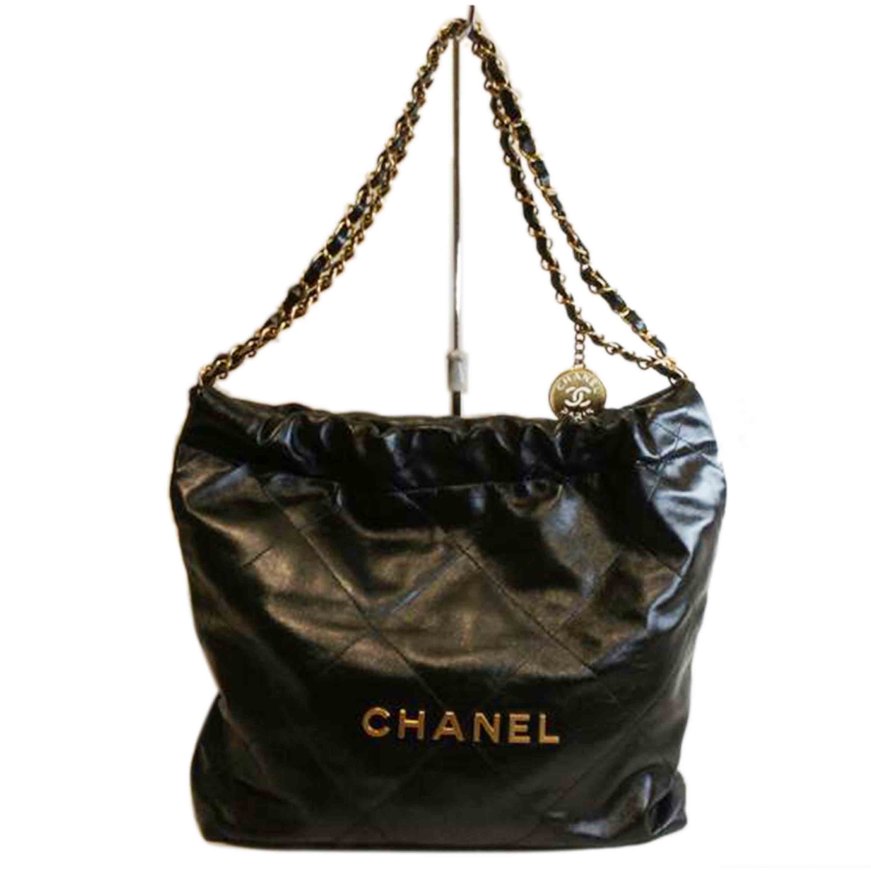 CHANEL シャネル/シャネル22／ブラックカーフチェーンバッグブラック/AS32610//J19*****/Aランク/92