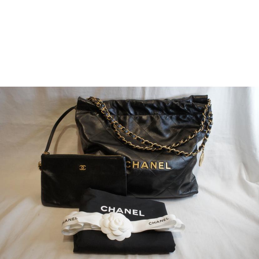 CHANEL シャネル/シャネル22／ブラックカーフチェーンバッグブラック/AS32610//J19*****/Aランク/92