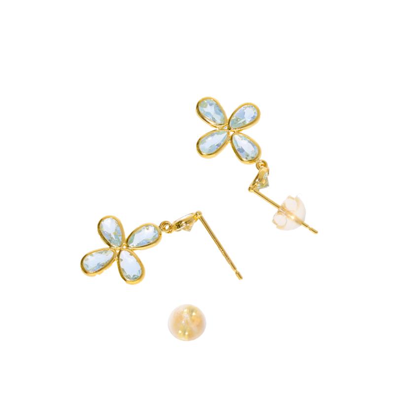 /K18　アクアマリンピアス　/1.1//Aランク/62