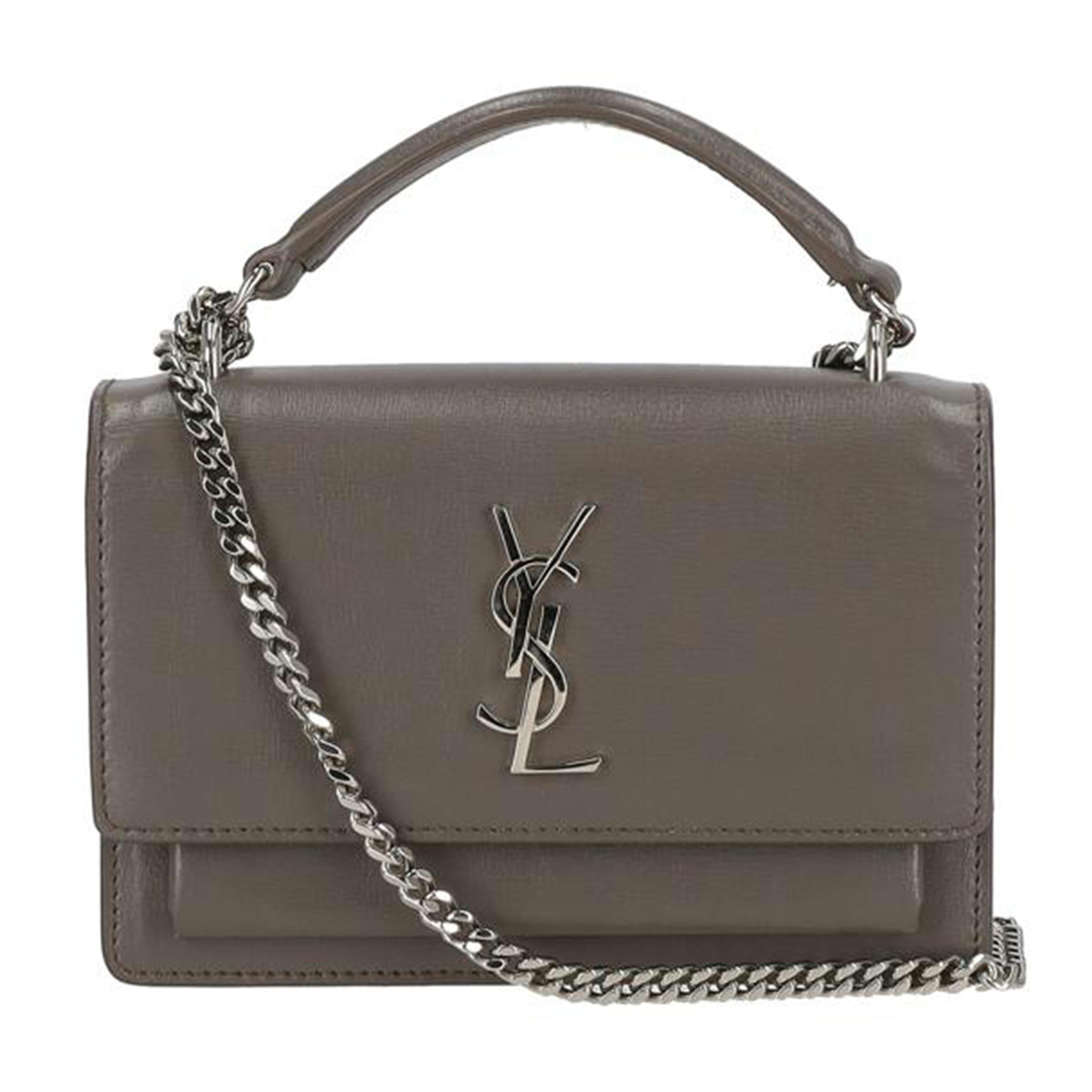 SAINT　LAURENT　 サンローラン/サンセット／チェーンウォレット／グレー/452157//091*/Aランク/18