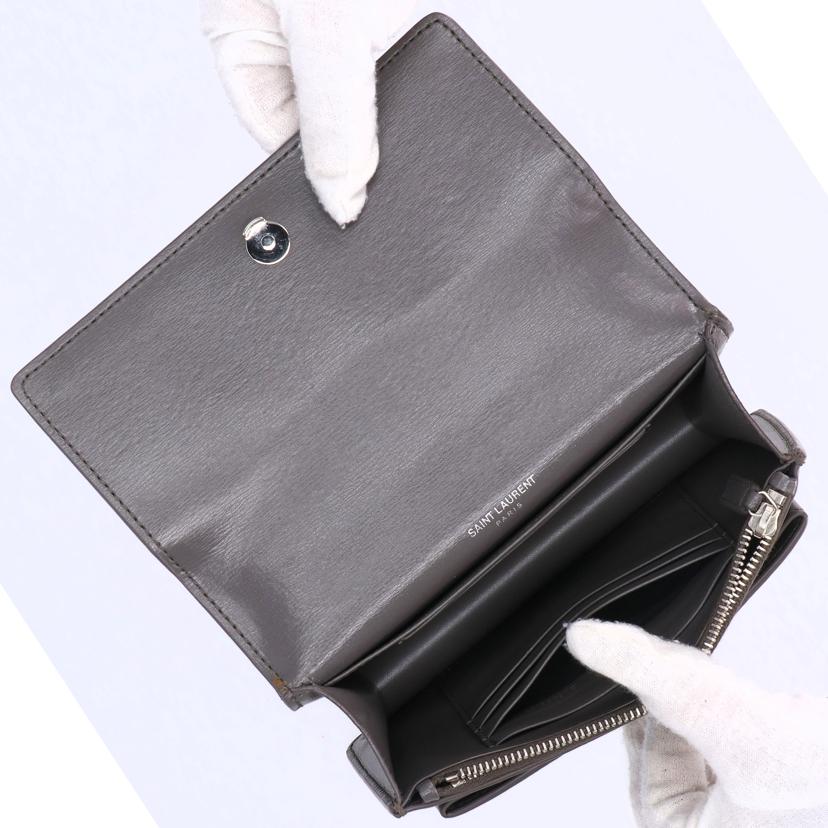 SAINT　LAURENT　 サンローラン/サンセット／チェーンウォレット／グレー/452157//091*/Aランク/18