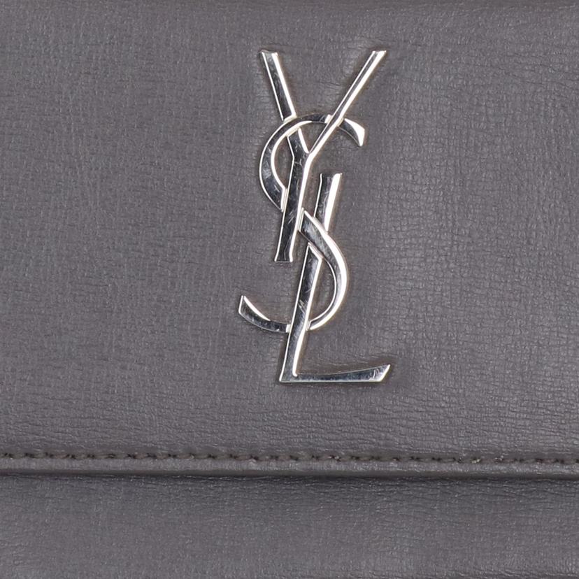 SAINT　LAURENT　 サンローラン/サンセット／チェーンウォレット／グレー/452157//091*/Aランク/18