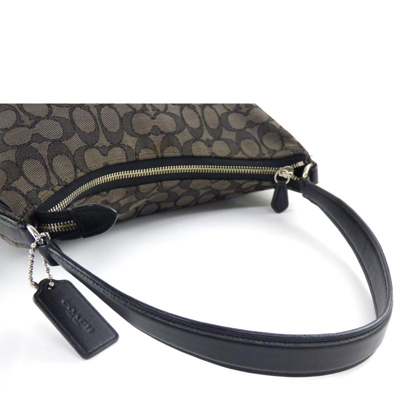 COACH ｺｰﾁ/シグネチャー／ショルダーバッグ／グレー／ブラック/F29959//D18**/ABランク/64