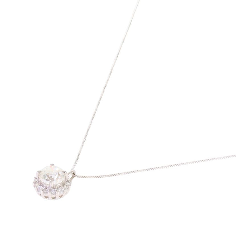 /◎Pt900／850ダイヤネックレス1．018／0．18ct//Aランク/59