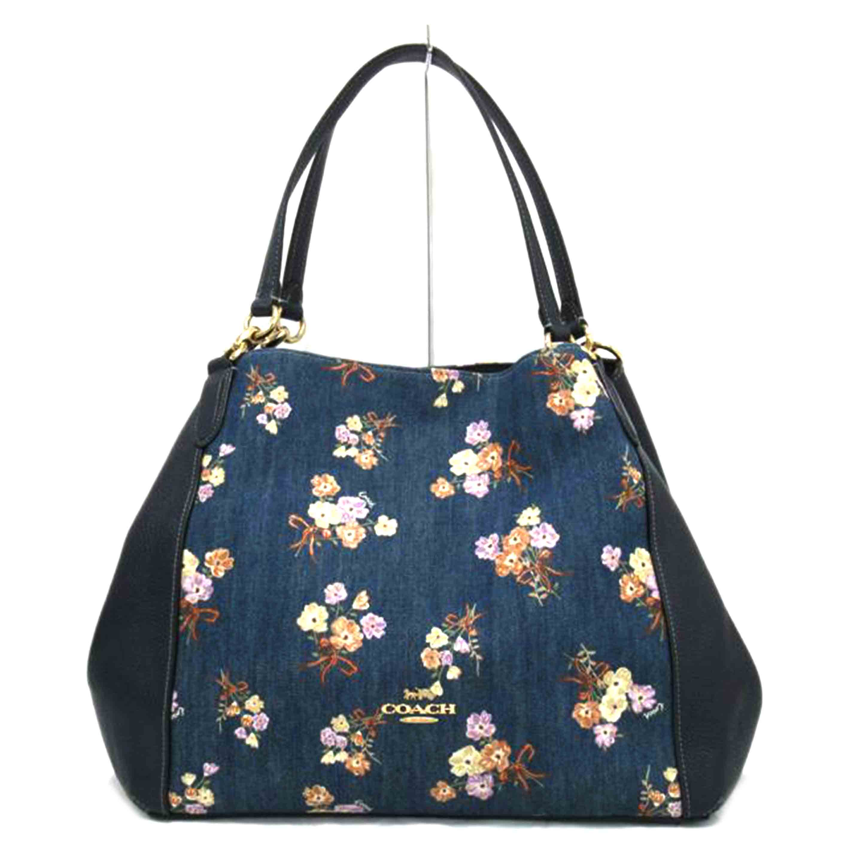 COACH/トートバッグ/フローラル・デニム×レザー/91047//A20**/ABランク/63