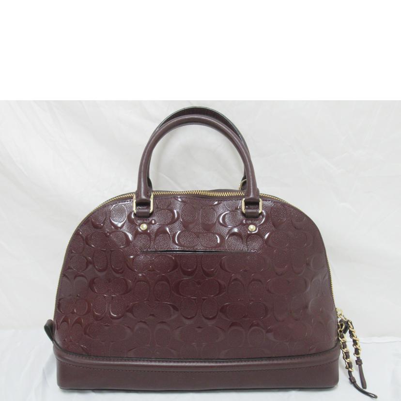 COACH/ハンドバッグ／パテントレザー/F55449//G16**/Aランク/63