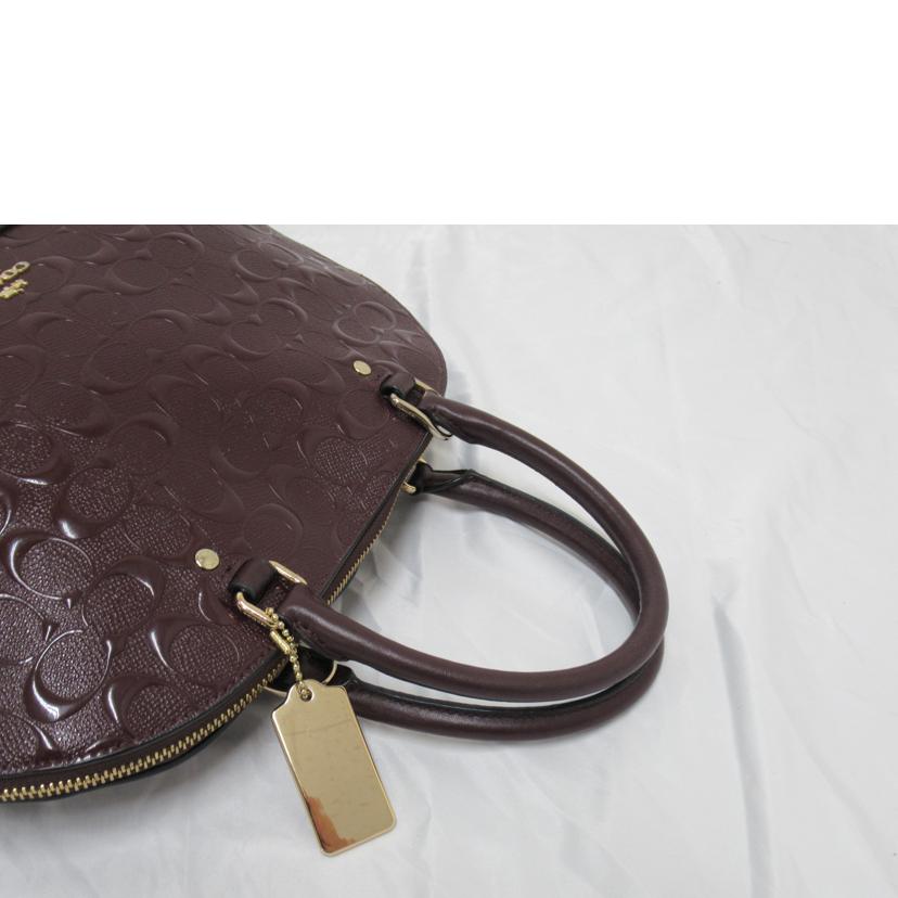 COACH/ハンドバッグ／パテントレザー/F55449//G16**/Aランク/63