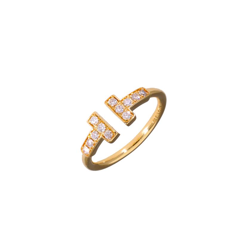 TIFFANY＆Co．/750／Tワイヤーダイヤリング/2.4g//Aランク/77