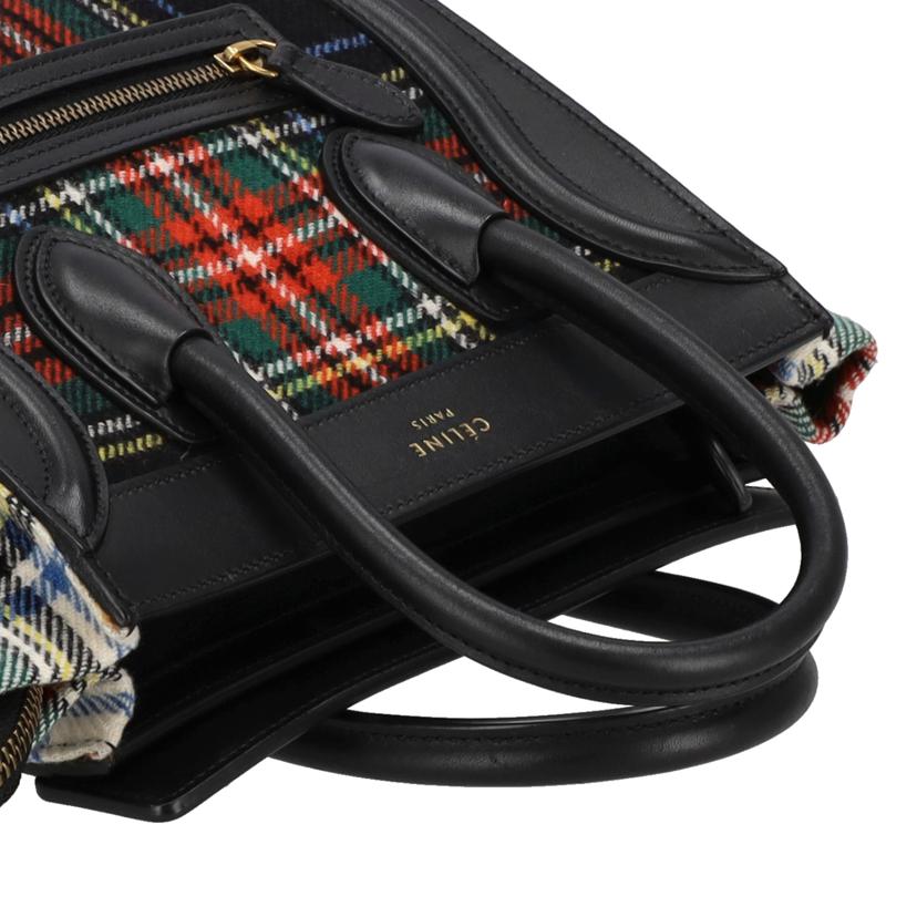 CELINE/ラゲージナノショッパー／タータンフェルト/168242AUV//Aランク/85