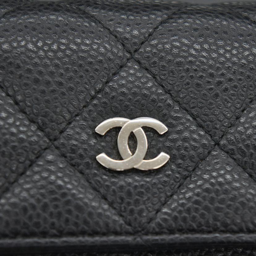 CHANEL シャネル/マトラッセ／キャビアスキンフラップウォレット／シルバー金具/A50096//171*****/ABランク/91