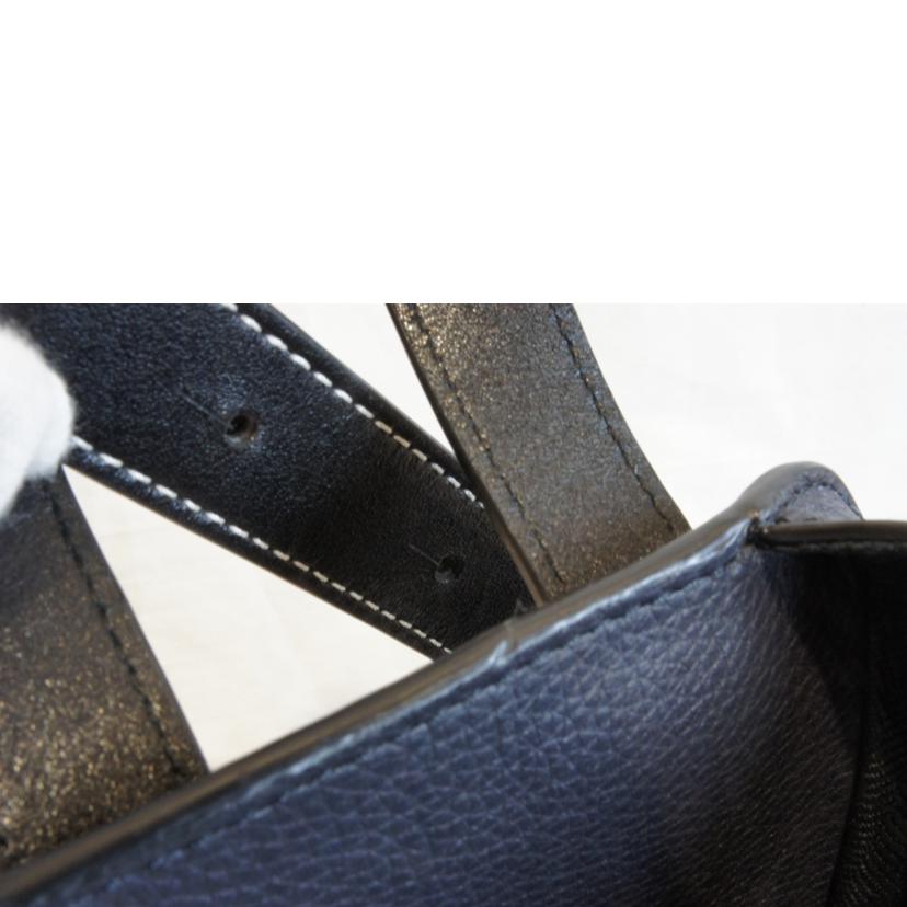 LOEWE ロエベ/ハンモックスモール／グレインカーフ／ネイビーカラーGD金具//Aランク/92