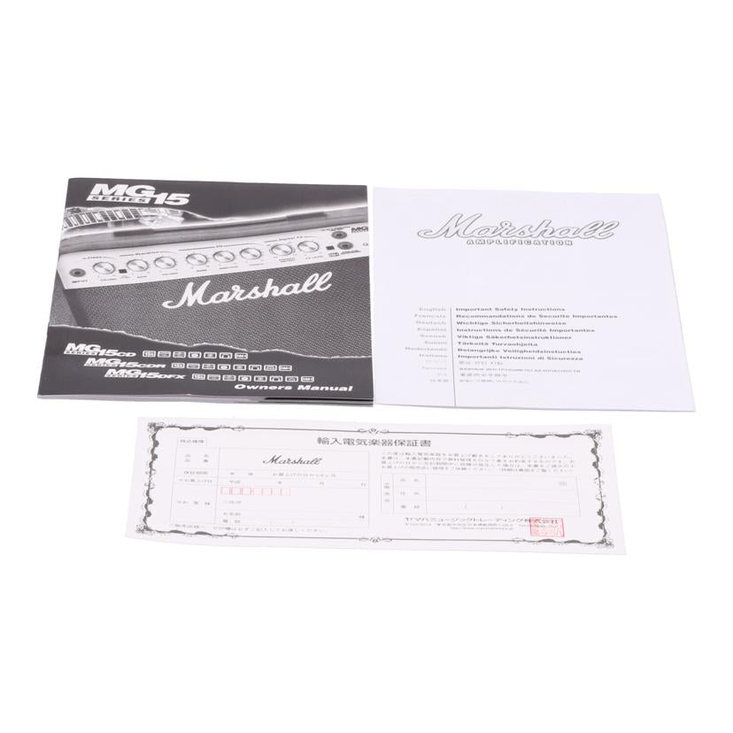 Marshall　 マーシャル　/ギターアンプ/MG15CD//VM500609J/Bランク/62