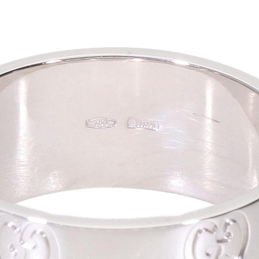 GUCCI グッチ/K18WGアイコンワイドリング／＃19．5//Aランク/69