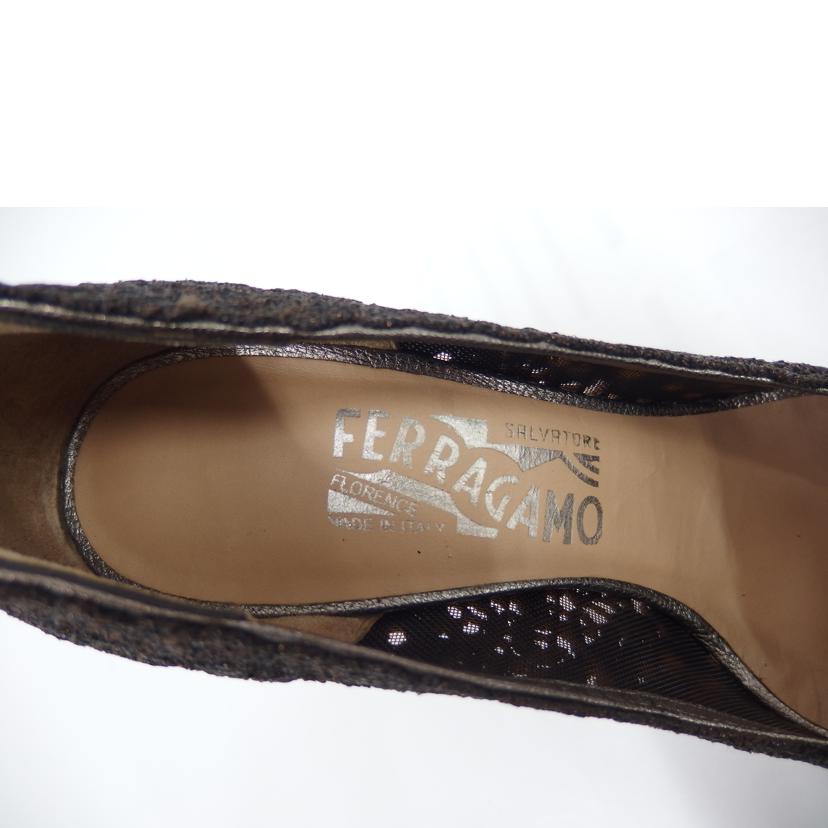 Ferragamo フェラガモ/Ferragamo　リボンレースパンプス／ブラウン/201832//ABランク/82
