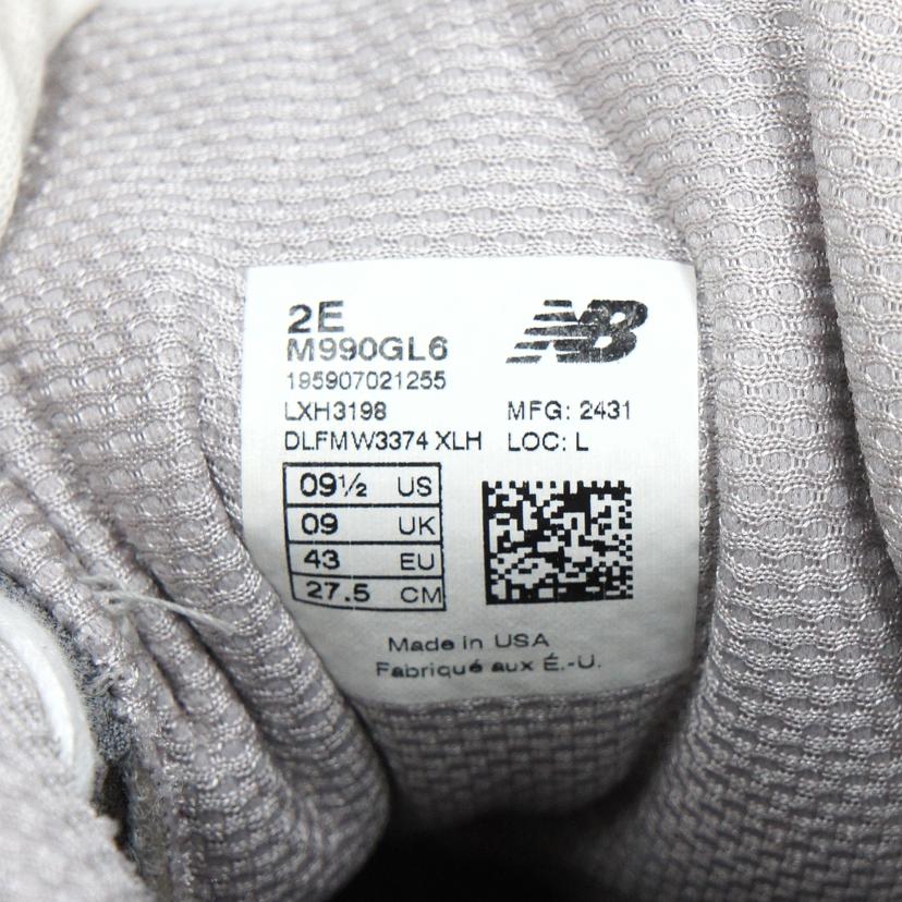 new　balance ニューバランス/Made　in　USA　990v6／ローカットスニーカー/M990GL6//SAランク/05