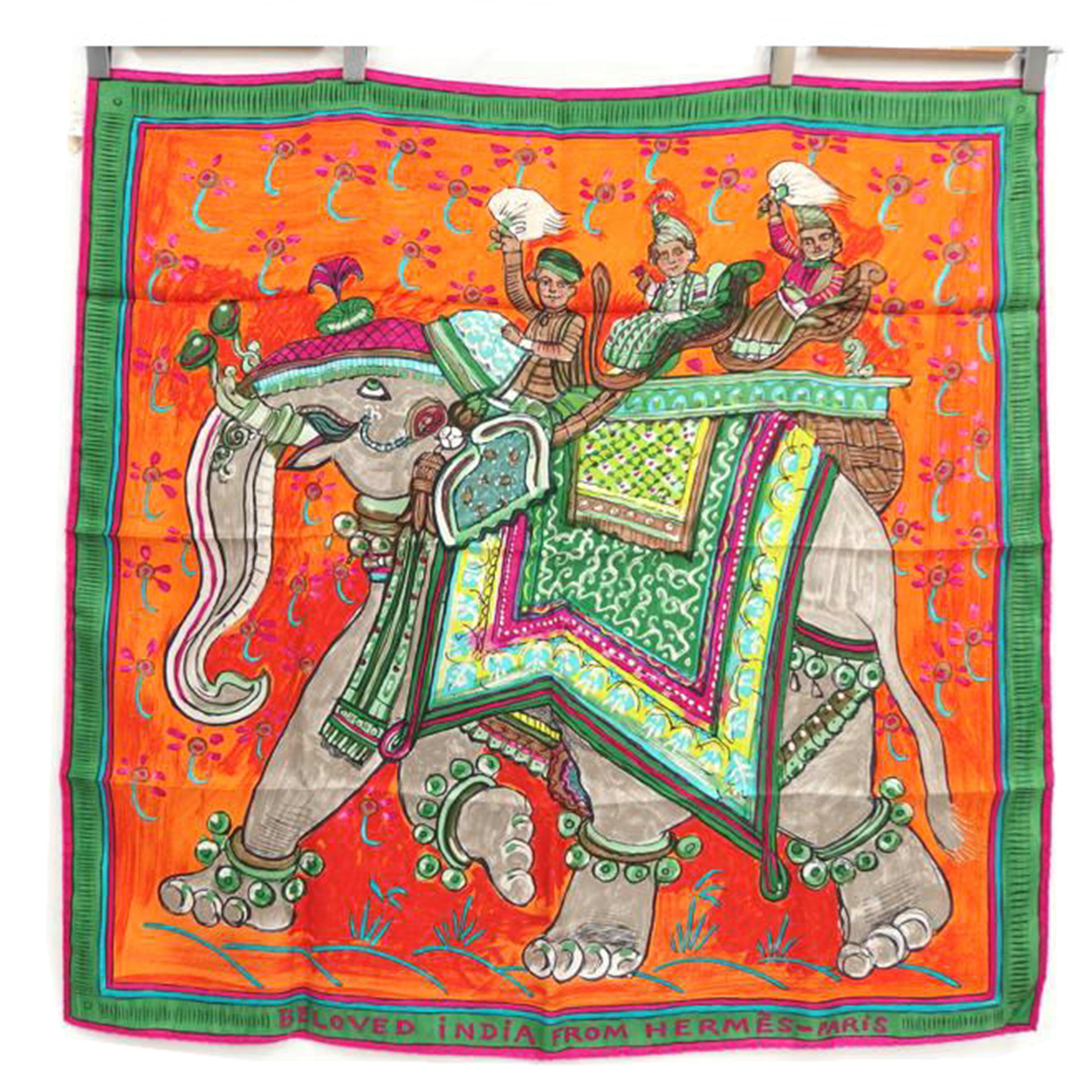 HERMES/カレ90　BELOVED　INDIA//Aランク/82