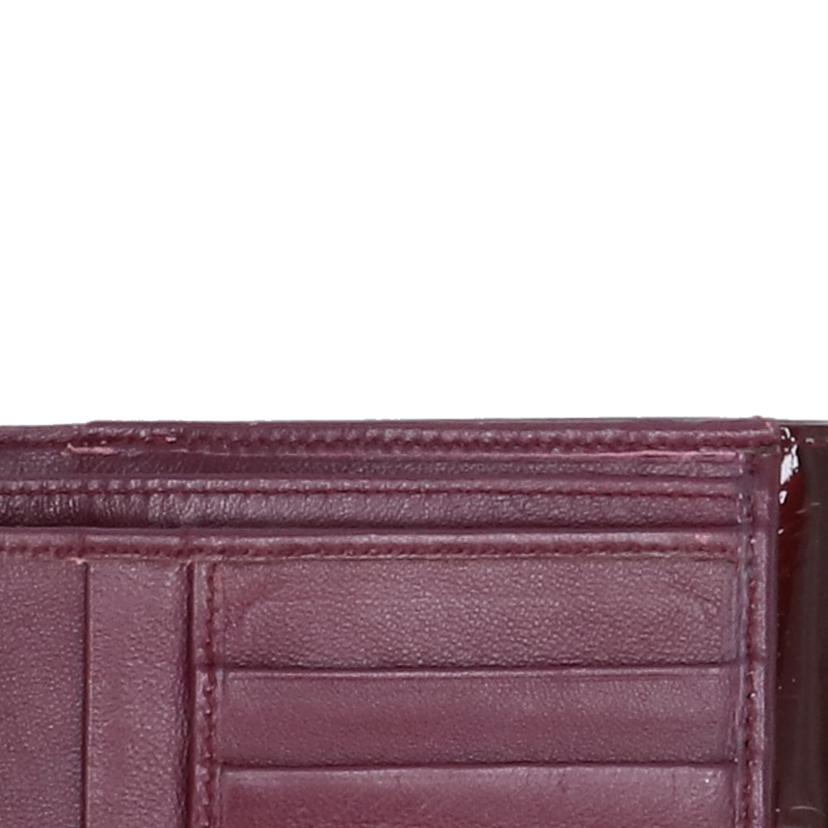 Dior ディオール/エナメルレザー／トロッター柄三つ折り財布／ワインレッド//02-*******/ABランク/18
