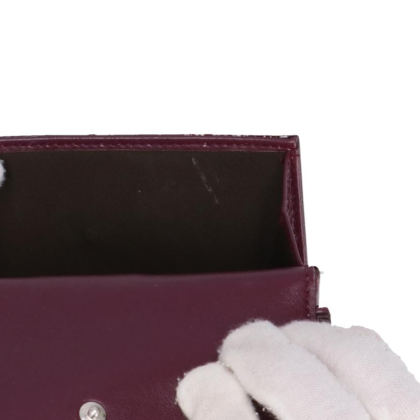 Dior ディオール/エナメルレザー／トロッター柄三つ折り財布／ワインレッド//02-*******/ABランク/18