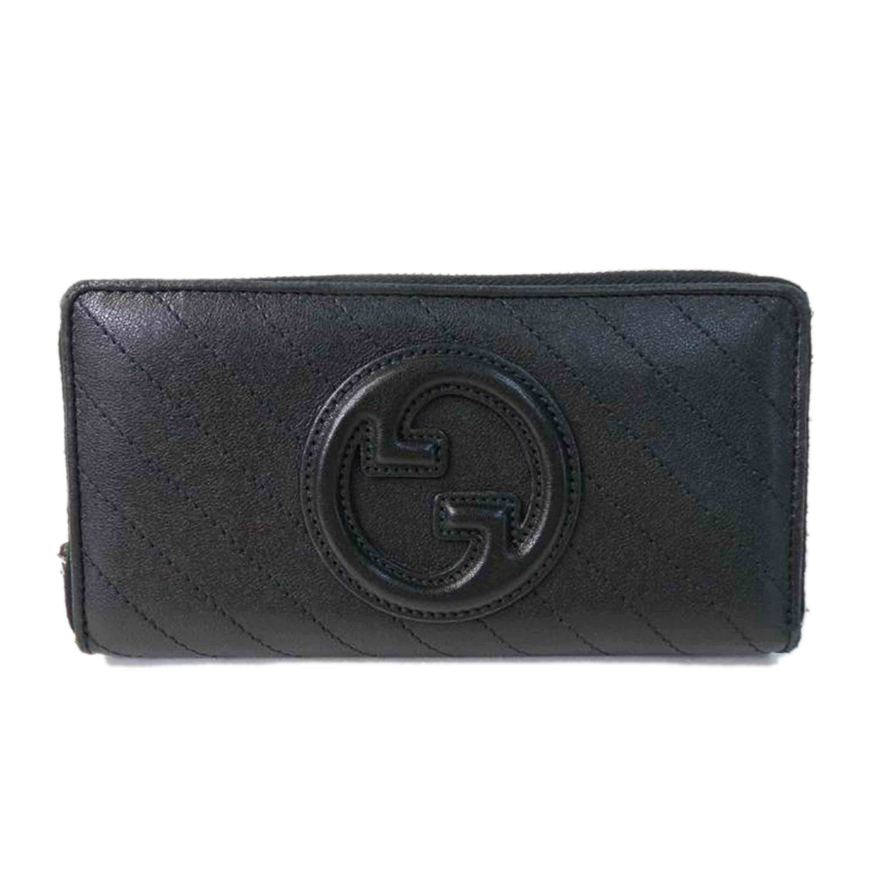 GUCCI グッチ/ブロンディ／ジップアラウンドウォレット／ラウンドファスナー長財布／黒/760312//218*/Bランク/84