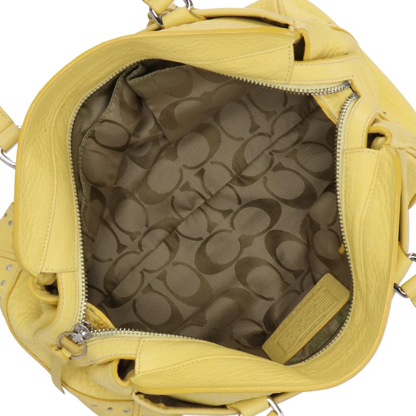 COACH コーチ/ペブルドレザーハンドバッグ/イエロー/5031//M04*/ABランク/18
