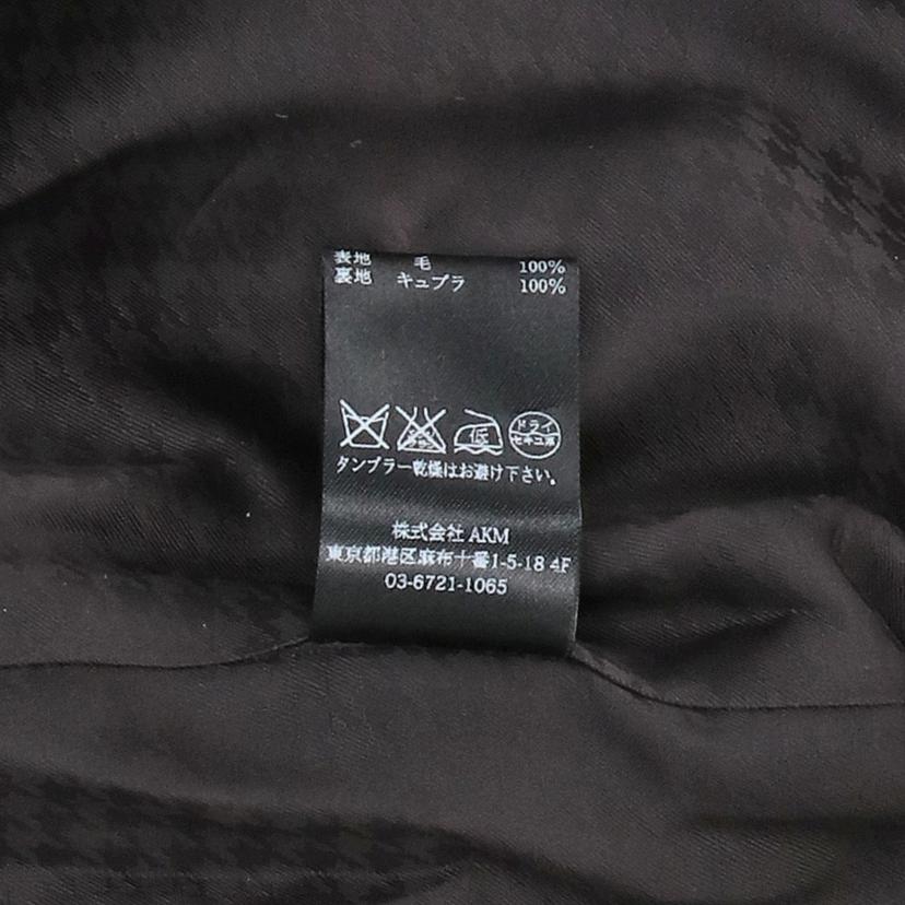 1　piu　1　uguale　3 ウノピゥウノウグァーレトレ/ビッグカモ　ジップウールコート／黒×オレンジ/MRK036/WOL018//Aランク/20