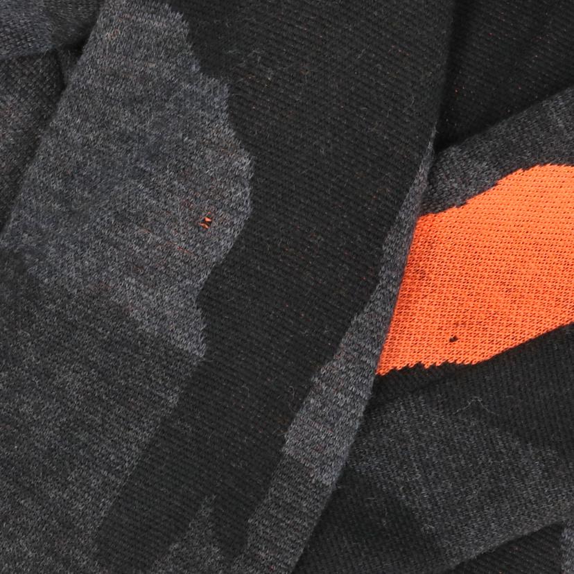 1　piu　1　uguale　3 ウノピゥウノウグァーレトレ/ビッグカモ　ジップウールコート／黒×オレンジ/MRK036/WOL018//Aランク/20