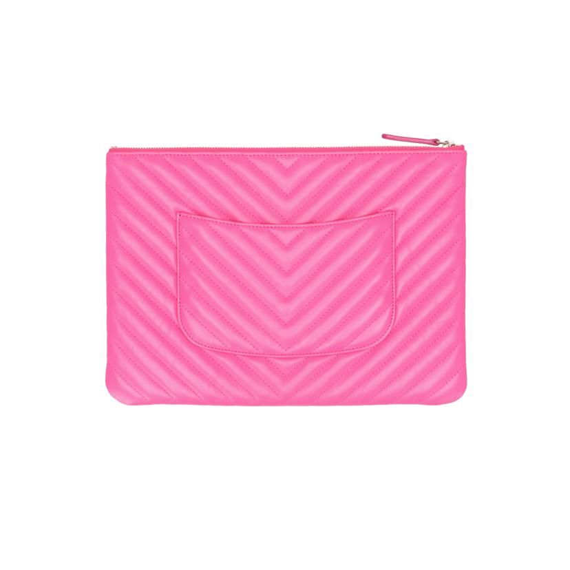 CHANEL シャネル/Vステッチ　ココマーク　クラッチバッグ／ピンク//240*****/Aランク/70