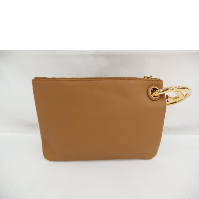 FENDI ﾌｪﾝﾃﾞｨｰ/マルチ3連花柄ポーチ//Aランク/82