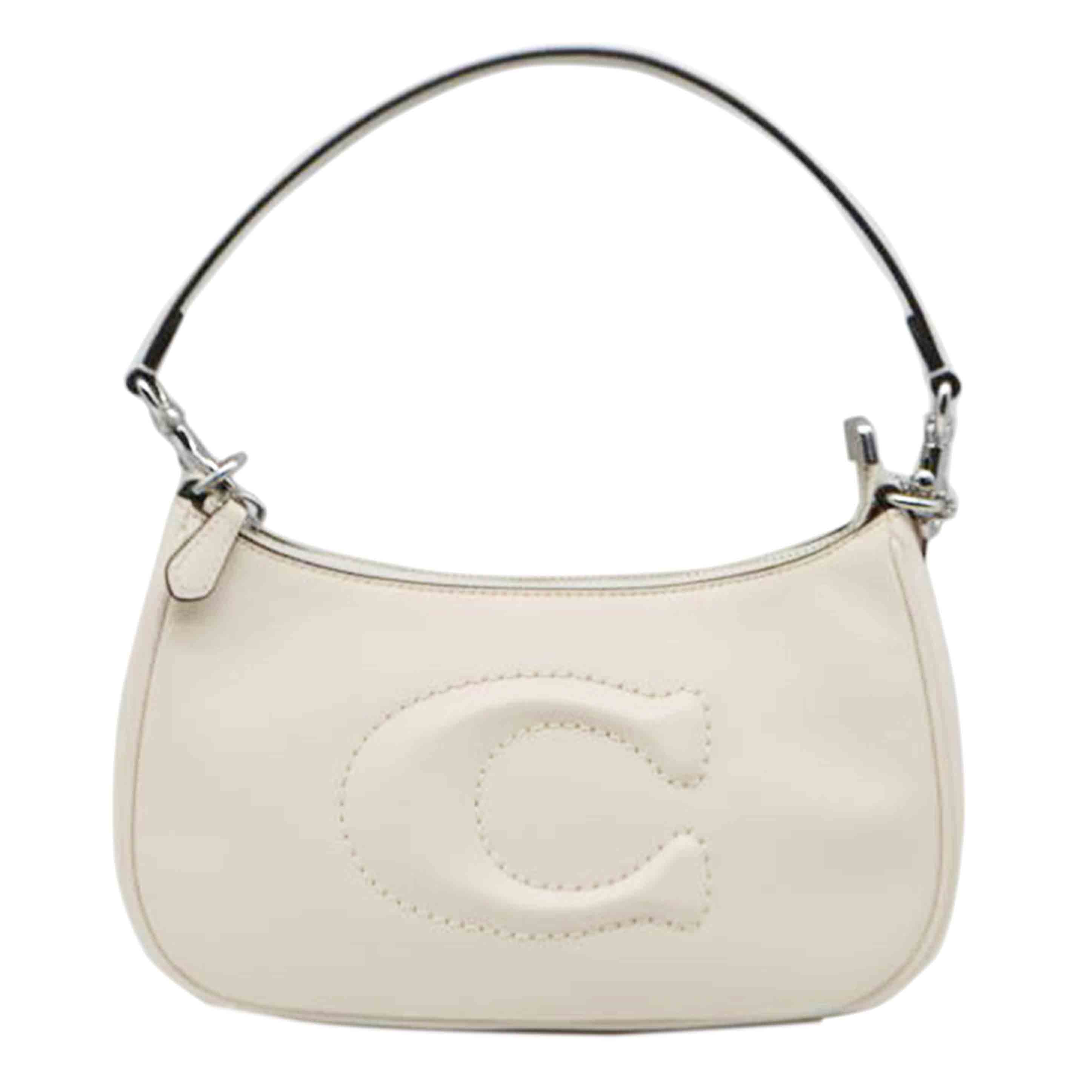 COACH コーチ/テリホワイト2wayレザーショルダー／チョーク/CR099//M23**/Aランク/89