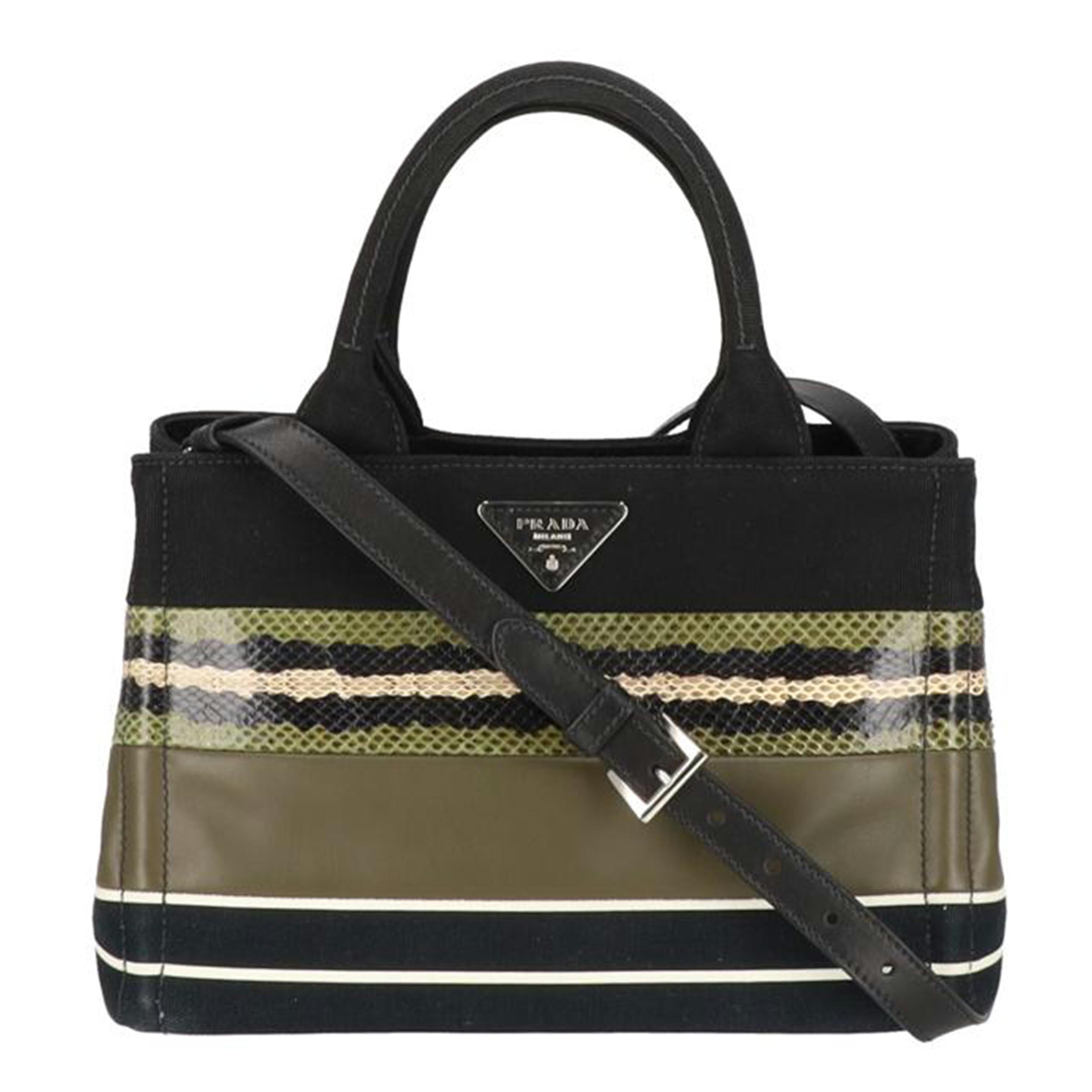 PRADA プラダ/カナパ／2WAYショルダーバッグ／キャンバス×レザー/1BG439//117/ABランク/18