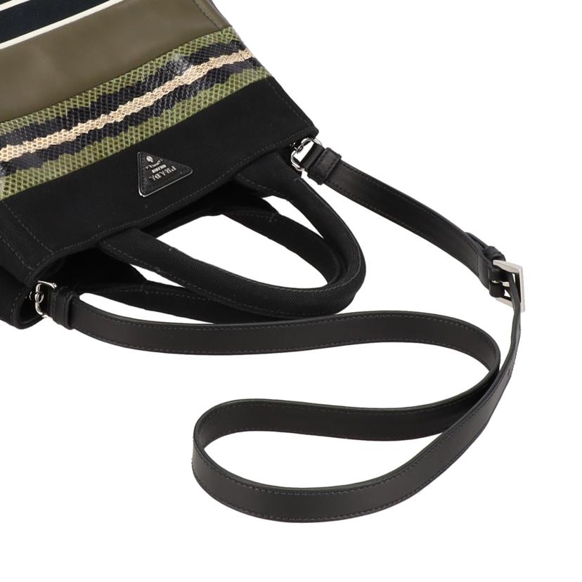 PRADA プラダ/カナパ／2WAYショルダーバッグ／キャンバス×レザー/1BG439//117/ABランク/18