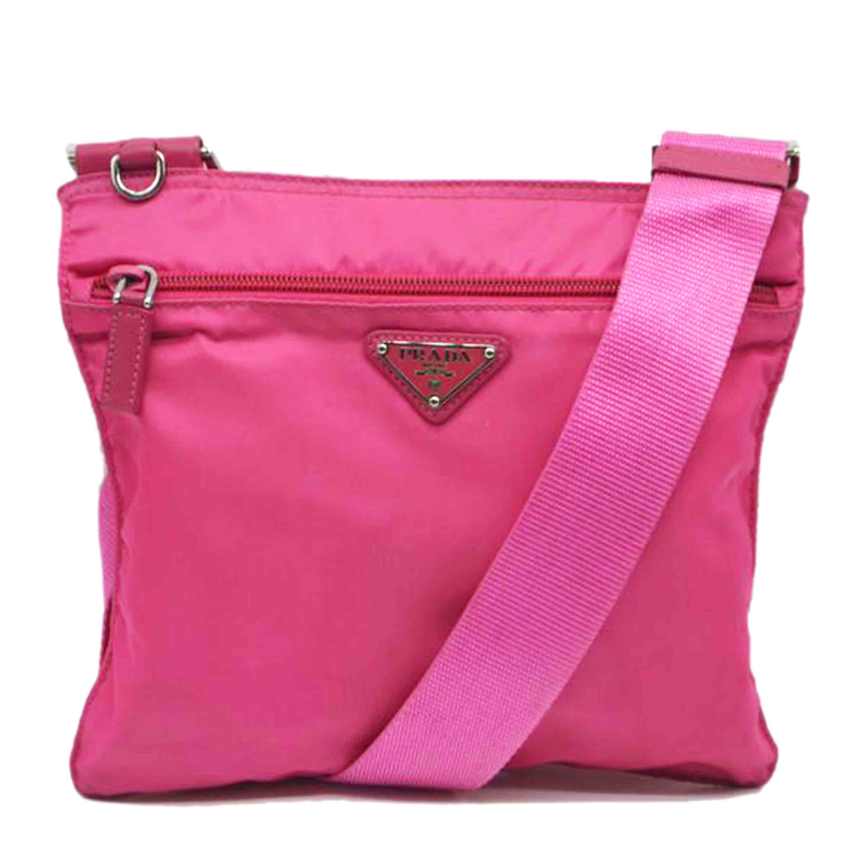 PRADA プラダ/テスートナイロンショルダー／フクシア/BT0420//158***/ABランク/89