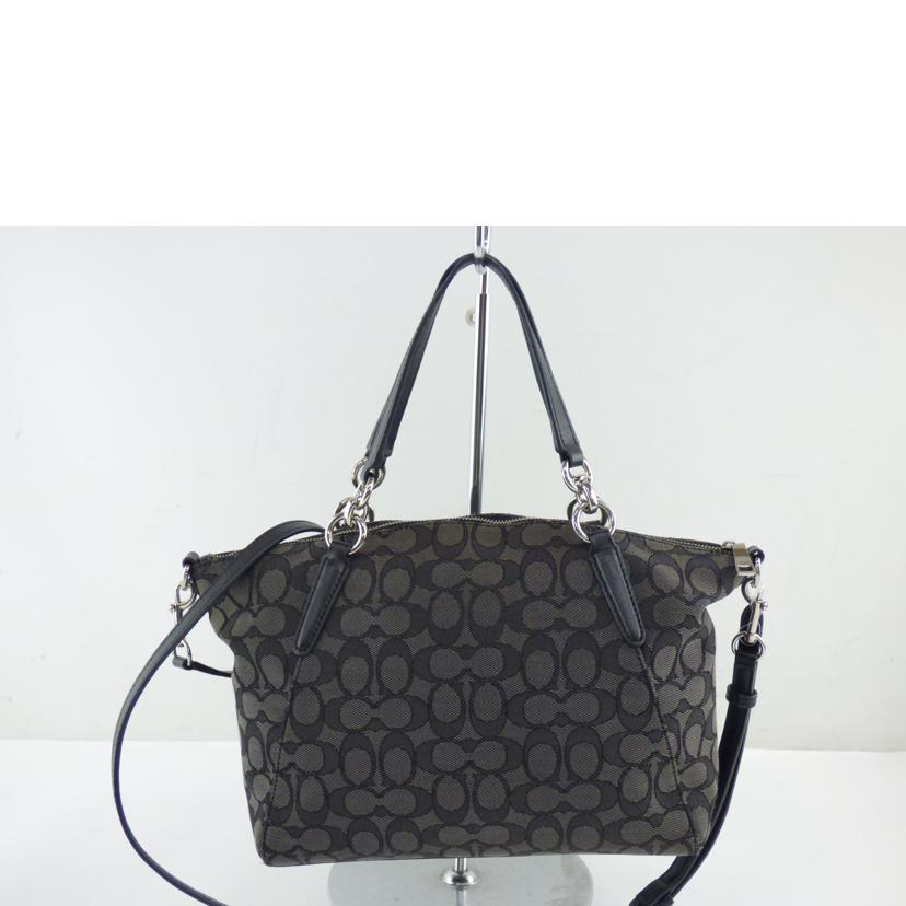 COACH コーチ/シグネチャー／2WAYハンド／ダークグレー／ブラック/F27582//F18**/ABランク/64