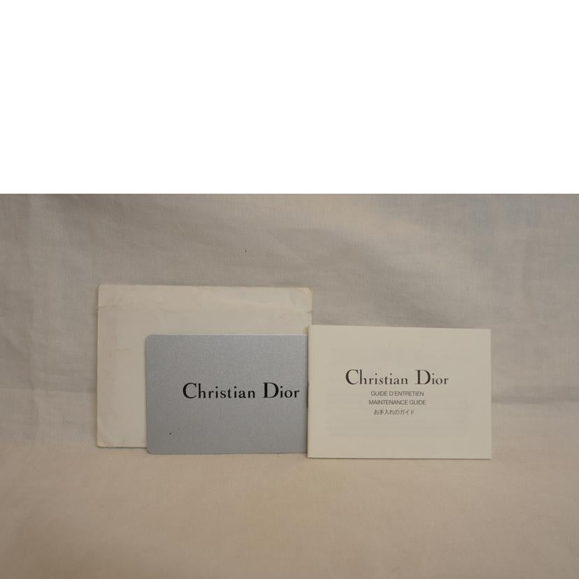 Christian　Dior/レディディオールラムスキンカナージュ／ブラックSV金具//ABランク/92