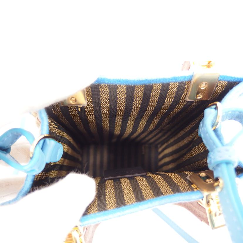 FENDI ﾌｪﾝﾃﾞｨ/2wayショルダー／ショッパー／ブルー/BS051//Aランク/82