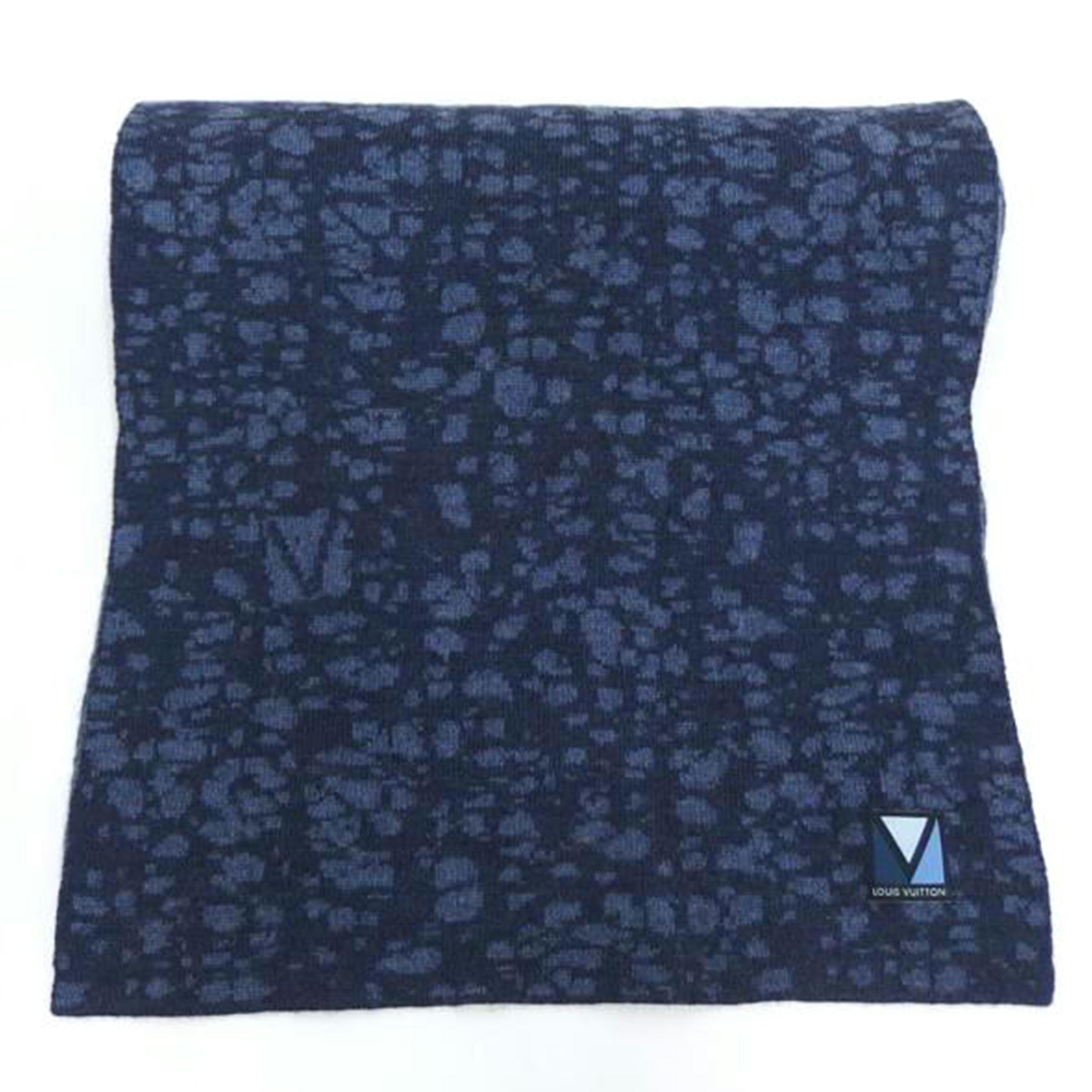 LOUIS VUITTON　 ルイヴィトン/LOUIS VUITTON　ガストンV総柄ビーニーマフラー／ブルー/M75571//ABランク/82