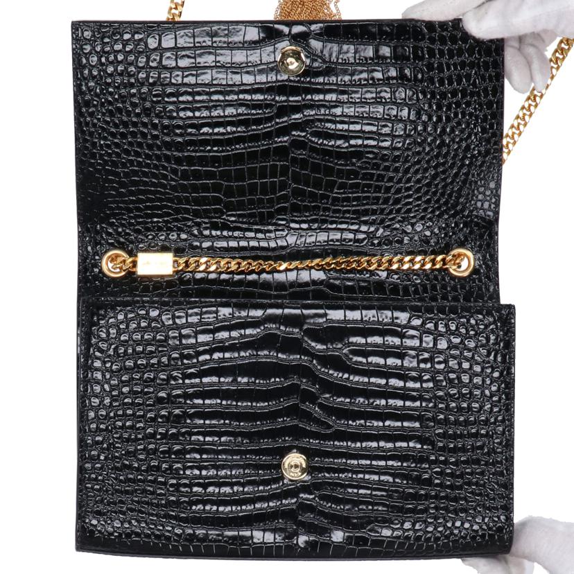 SAINT　LAURENT サンローラン/ケイトミディアムタッセルエンボスレザーチェーンショルダーバッグ/BRS354119//032*/Aランク/67