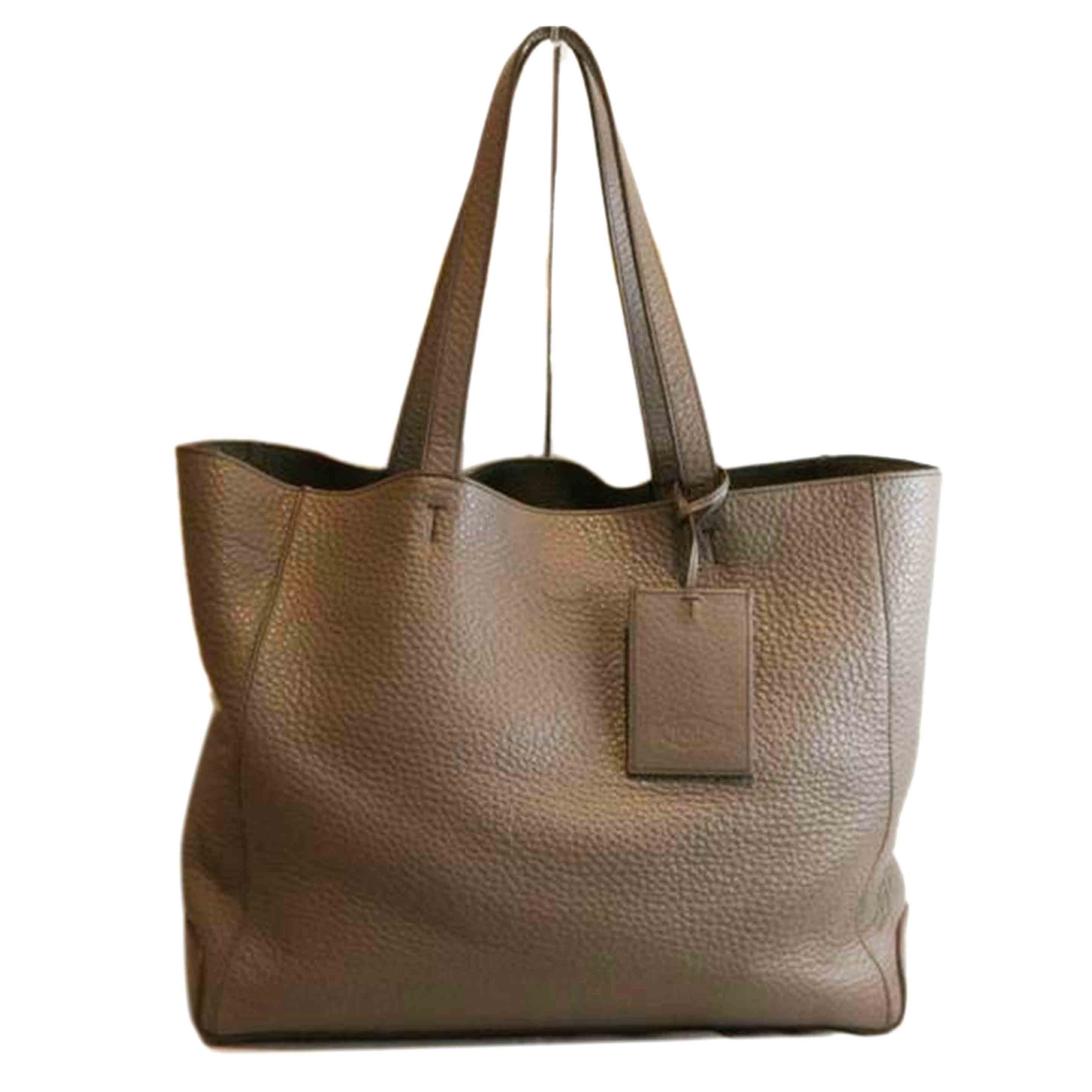 TOD＇S トッズ/レザートートグレー//Aランク/92