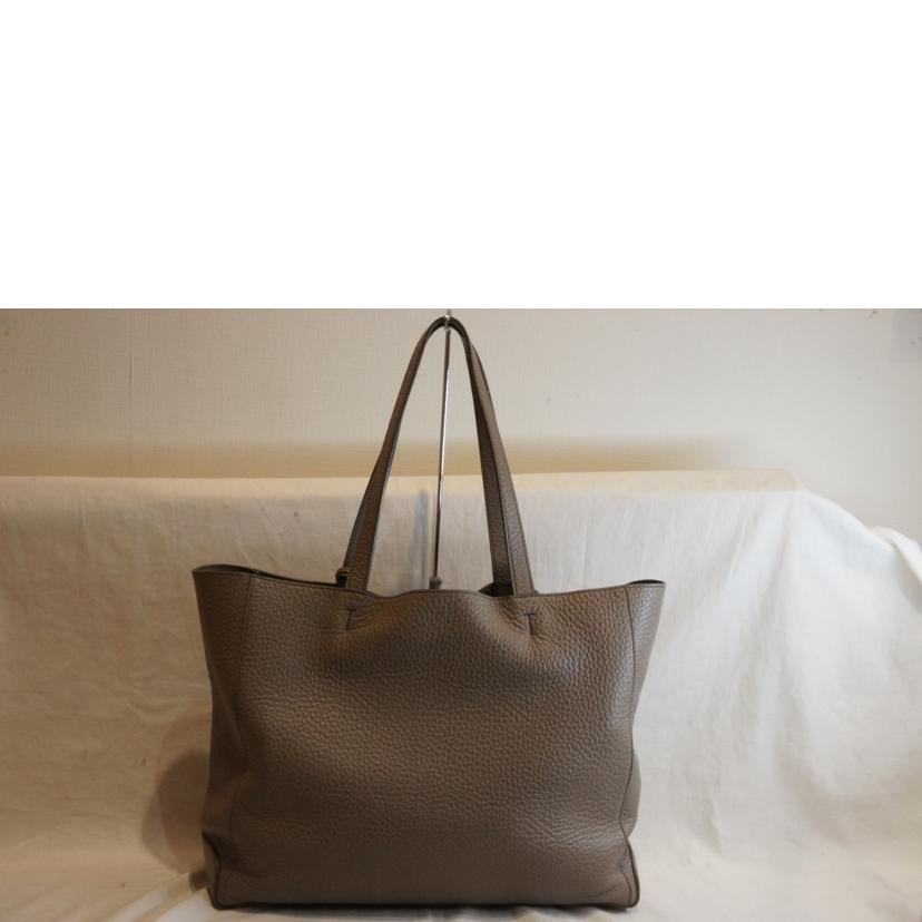 TOD＇S トッズ/レザートートグレー//Aランク/92