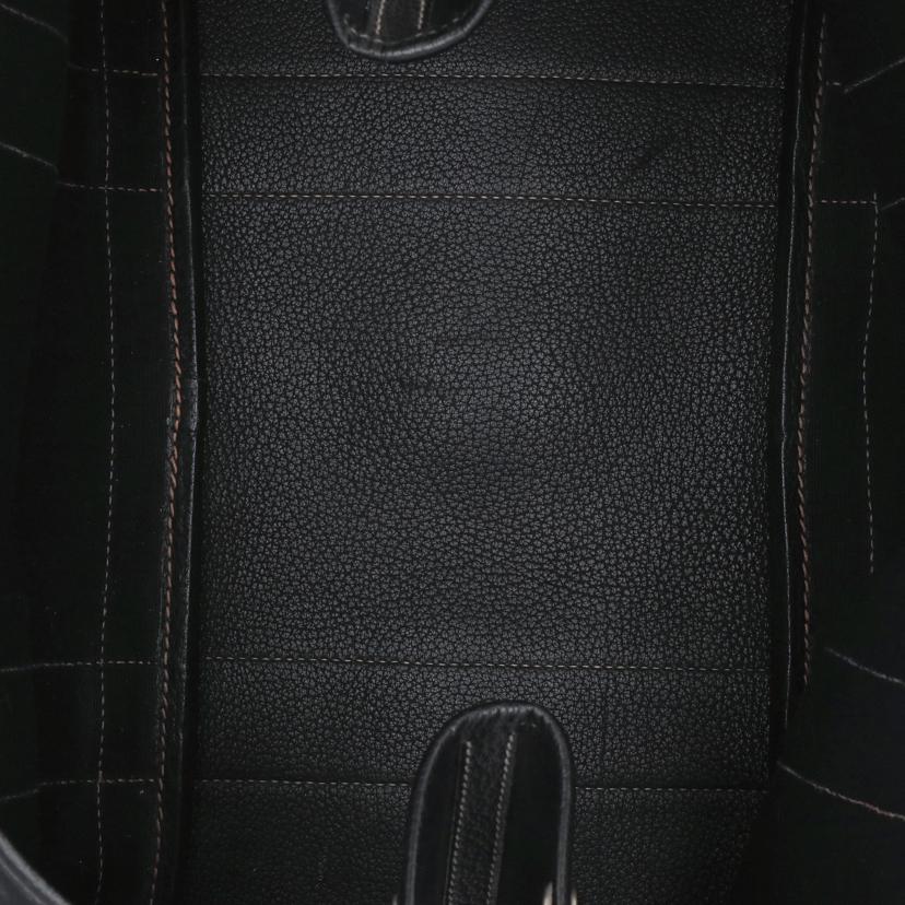 HERMES エルメス/ガーデンパーティーPM／トートバッグ／トワルオフィシエ／ブラック//RB□*/ABランク/18