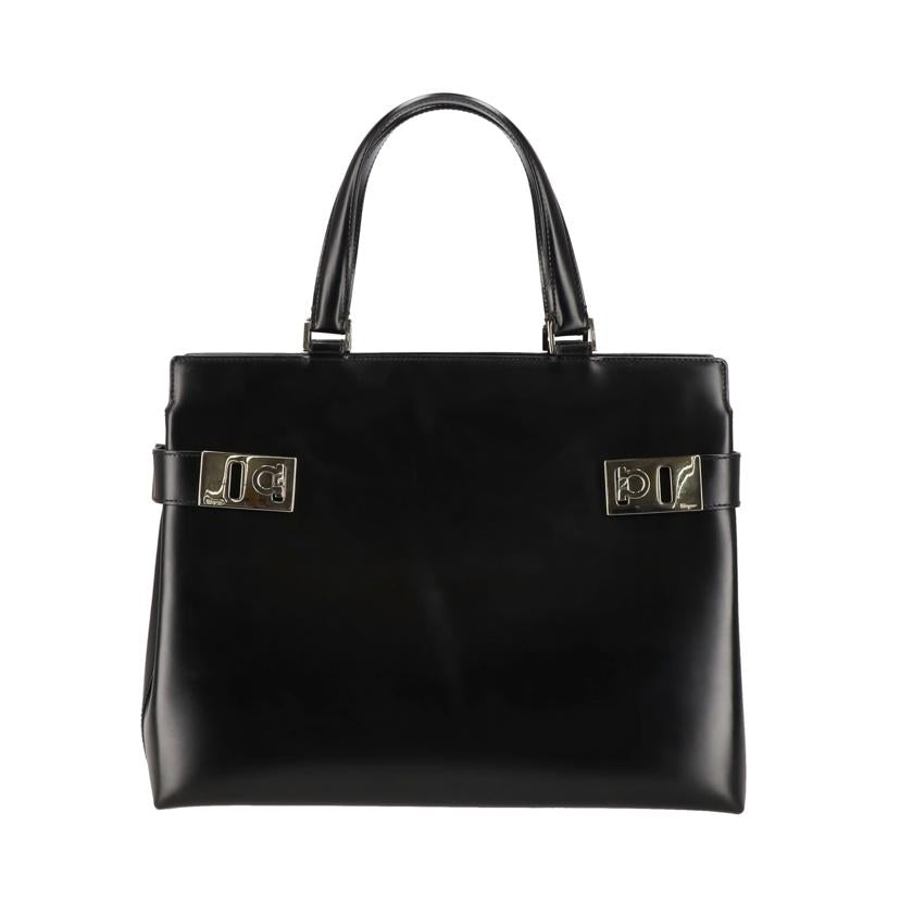Ferragamo　 フェラガモ/ガンチーニレザーハンド2way／ブラック/AB-21 9350//ABランク/75