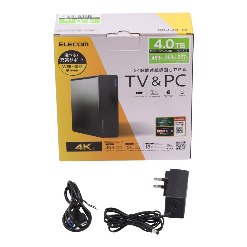 ELECOM エレコム　/外付けHDD　4TB/ELD-HTV040UBK//24BF01503467S1/Bランク/64