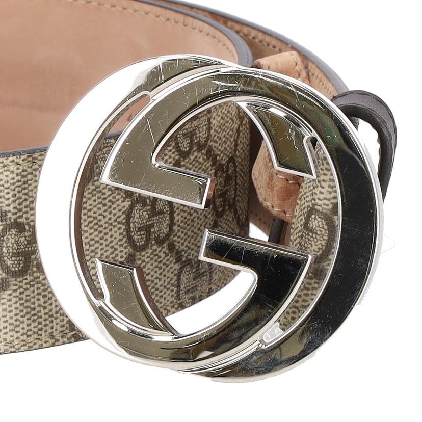 GUCCI グッチ/インターロッキングGバックル付きベルト/411924･KGDHN//ｻｲｽﾞ:32(80)/ABランク/91