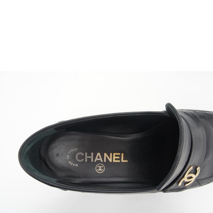 CHANEL シャネル/マトラッセココマーク　レザーローファー／黒/G45074//ABランク/20