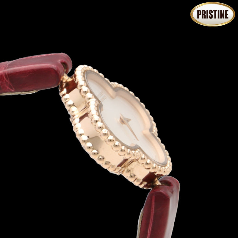 Van　Cleef　＆　Arpels ヴァンクリーフ＆アーペルズ/スウィートアルハンブラウォッチ・ホワイトシェル×RG／クオーツ/VCARO8SF00//HH1*****/SAランク/75