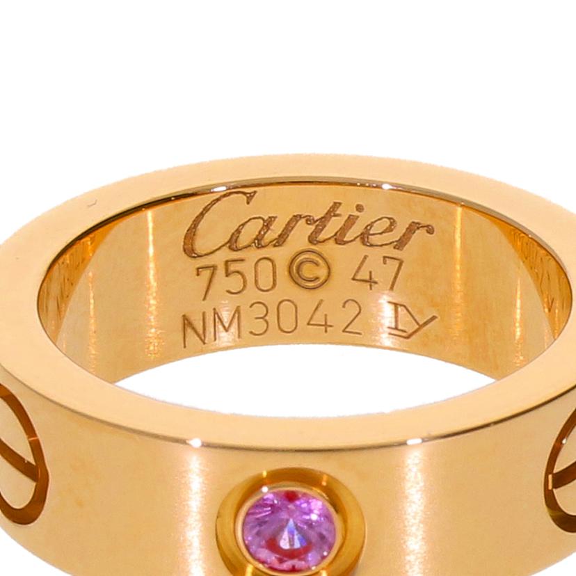 Cartier ｶﾙﾃｨｴ/K18PG／ピンクサファイア／ピンクゴールド＃7号/B4064450//NM3042iy/ABランク/19