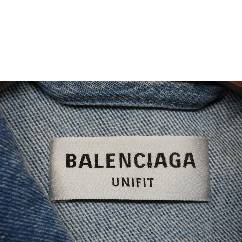 BALENCIAGA/BBロゴスプレーグラフィックデニムジャケット2021AW//ABランク/92