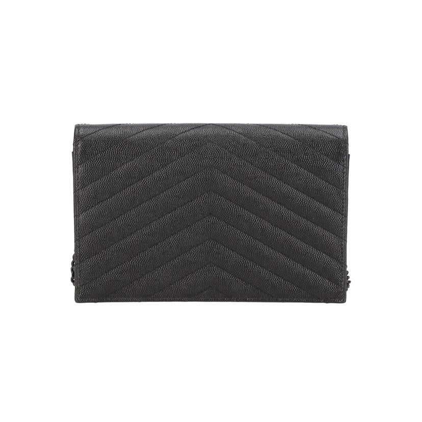 SAINT　LAURENT サンローラン/モノグラムサンローランエンベロープチェーンウォレット/393953//112*/SAランク/18