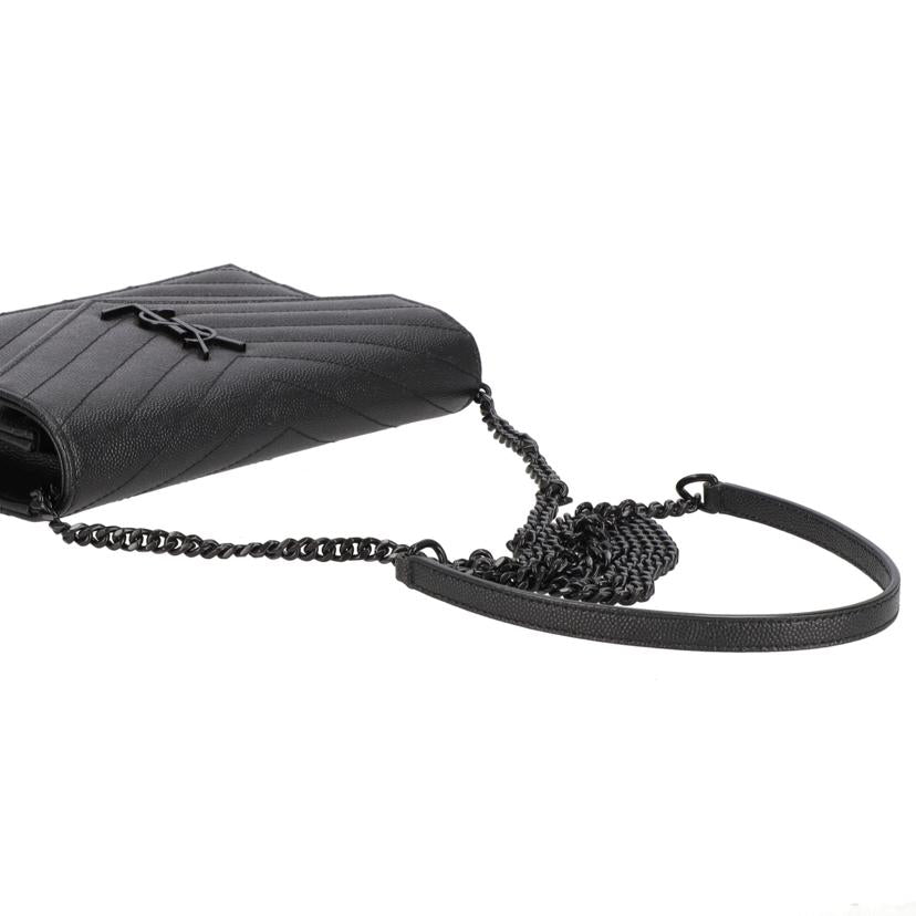 SAINT　LAURENT サンローラン/モノグラムサンローランエンベロープチェーンウォレット/393953//112*/SAランク/18